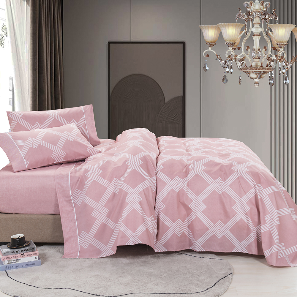 99,99% polyester twill verspreid gedrukt 4 pcs bedblakens ingesteld