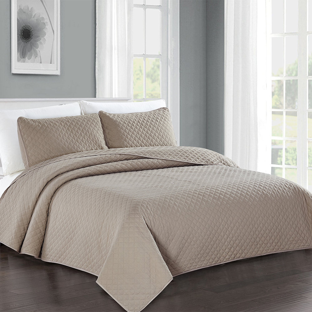 99,99% polyester vaste 3 pc's quilt bedklep
