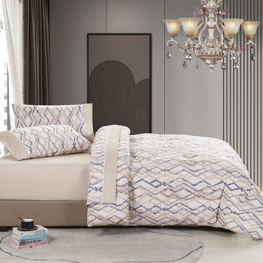 99,99% Polyester 85GSM Twill Disperse Gedrukte 5 PCS dekbed set